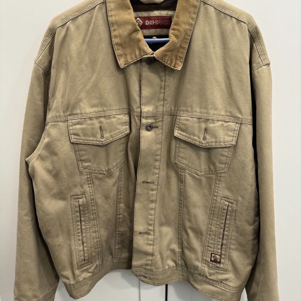 Vintage Dri Duck Frontier Fleece Lined Work Chore Jacket Men's XL Rare